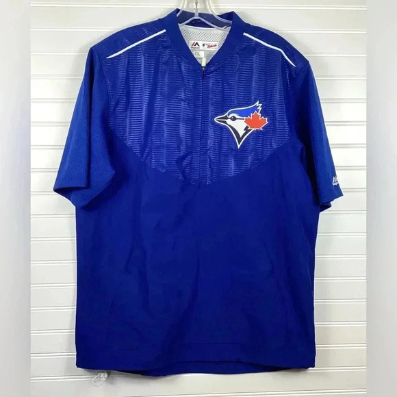 Men's Majestic Royal/Navy Toronto Blue Jays Authentic Collection S/P - Picture 1 of 9